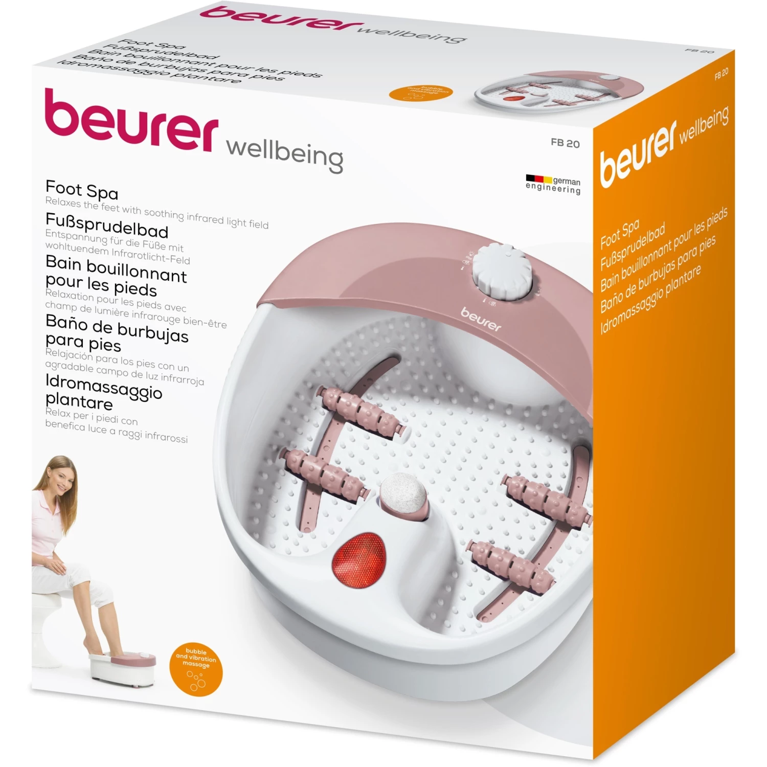 Fußbäder Beurer FB20, Fußsprudelbad (weiß/rosa, Retail) 6 Fußbäder Beurer FB20, Fußsprudelbad (weiß/rosa, Retail) – Bild 4
