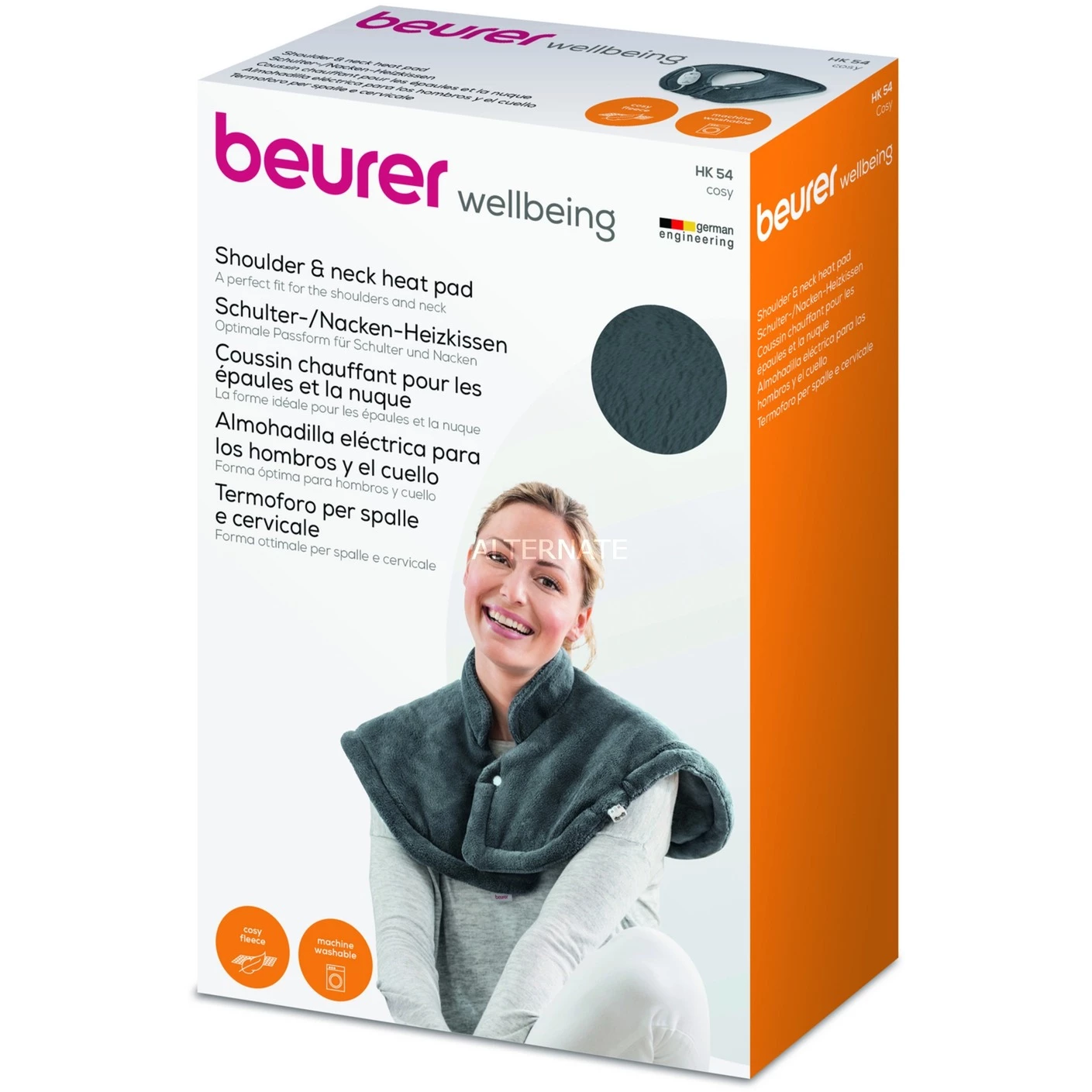 Beurer Schulter- Und Nackenheizkissen HK 54 Cosy (grau, 56 X 52 Cm) 5 Beurer Schulter- Und Nackenheizkissen HK 54 Cosy (grau, 56 X 52 Cm) – Bild 3