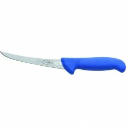 Bestecke DICK ErgoGrip Ausbeinmesser, Steif, 15cm, XXL-Sicherheitsgriff (blau, Geschweifte Klinge)