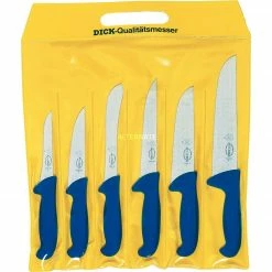 Bestecke DICK ErgoGrip Messersatz, 6-teilig (blau, Block-, Stech-, Sortier-, Ausbeinmesser)