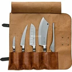 Bestecke DICK Leder-Rolltasche Serie 1905, 5-teilig, Besteck (schwarz/silber)