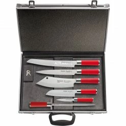 Bestecke DICK Magnetkoffer "Red Spirit", 6-teilig, Messer (schwarz/rot)