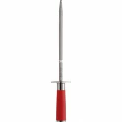 DICK Red Spirit Wetzstahl Standardzug, Messerschärfer (rot/silber, 25 Cm)