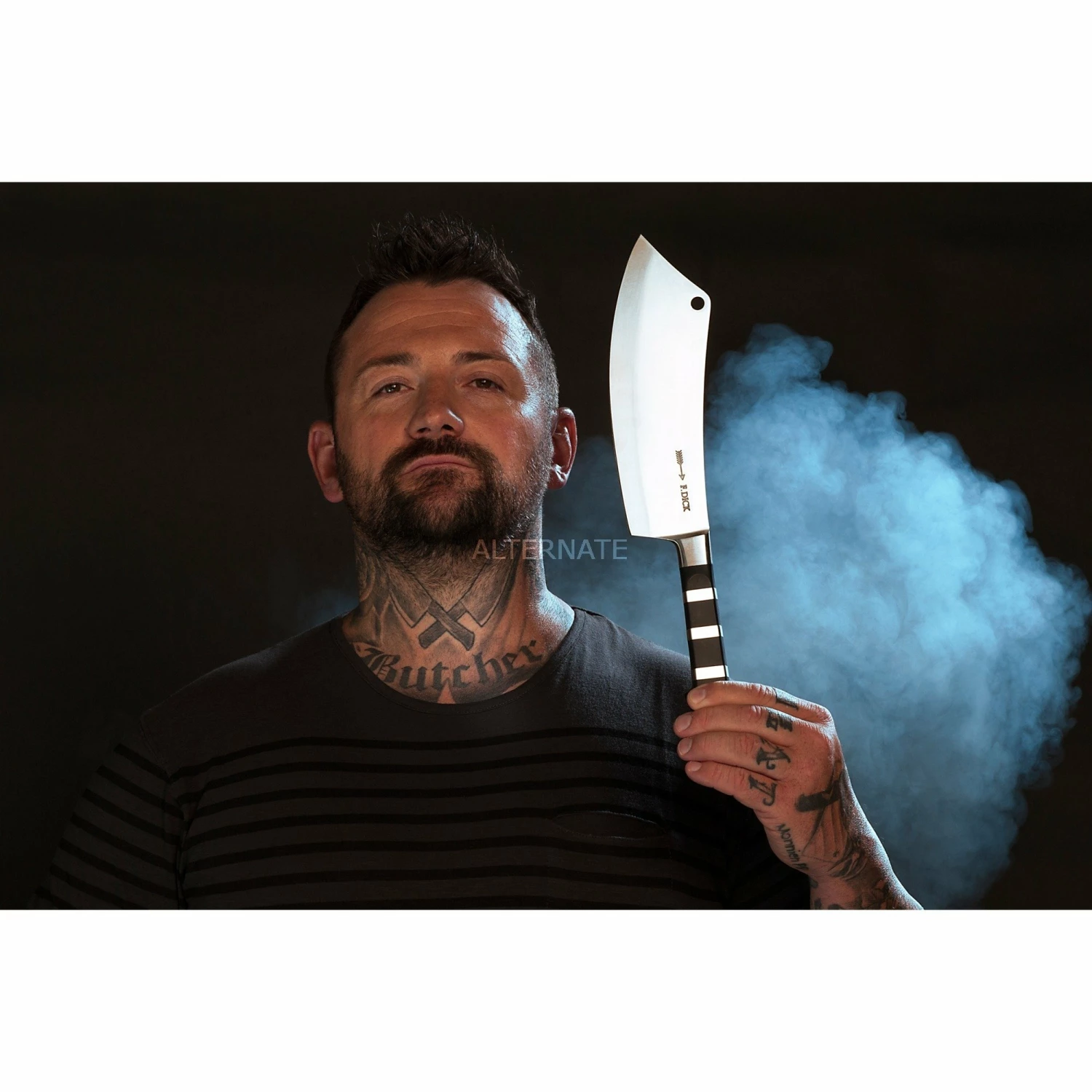 Bestecke DICK Serie 1905 Kochmesser AJAX, 22cm (schwarz/silber) 4 Bestecke DICK Serie 1905 Kochmesser AJAX, 22cm (schwarz/silber) – Bild 2