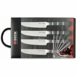 Bestecke DICK Serie 1905 Steakmesser-Set (schwarz/silber, 4-teilig)
