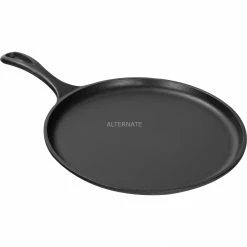 Pfannen Lodge Crêpespfanne L9OG3, Mit Stiel (schwarz, Ø 27cm)