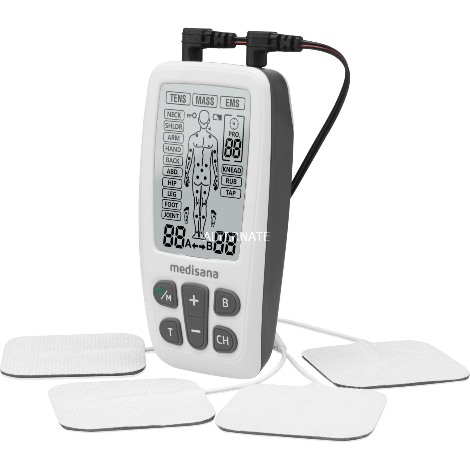 Massagegeräte Medisana 3-in-1 Elektrotherapiegerät TT 200 Tens, Massagegerät (weiß/grau)