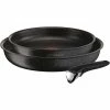 Tefal Pfannen-Set Ingenio Authentic + Griff, 3-teilig (schwarz/silber, Ø 24cm, Ø 28cm)