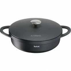 Messer Verkaufsgeschäft 30 Pfannen Tefal Servierpfanne Trattoria, Ø 28cm (schwarz, Mit Deckel)